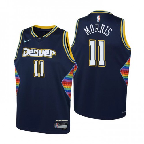 Denver Denver Nuggets #11 Monte Morris Youth Nike Navy 2021/22 Swingman Jersey – City Edition Youth->denver broncos->NFL Jersey