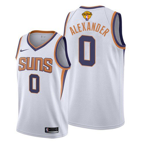 Nike Phoenix Suns #0 Ty-Shon Alexander Youth 2021 NBA Finals Bound Swingman Association Edition Jersey White Youth->youth nba jersey->Youth Jersey