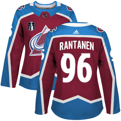 Adidas Colorado Avalanche #96 Mikko Rantanen Burgundy Women’s 2022 Stanley Cup Final Patch Home Authentic Stitched NHL Jersey Womens->colorado avalanche->NHL Jersey