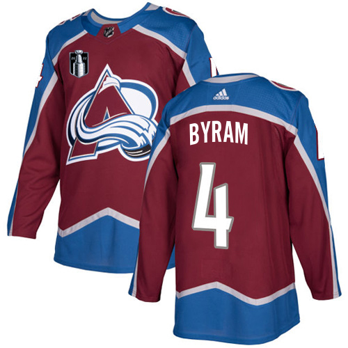 Adidas Colorado Avalanche #4 Bowen Byram Burgundy Youth 2022 Stanley Cup Final Patch Home Authentic Stitched NHL Jersey Youth