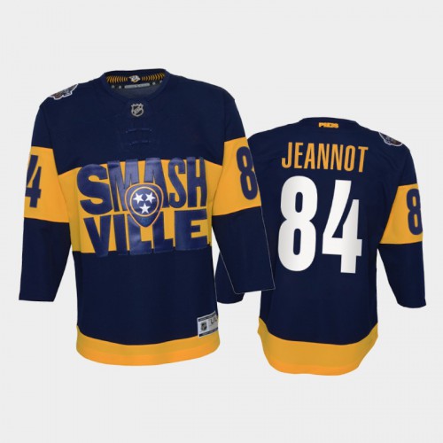 Adidas Nashville Predators #84 Tanner Jeannot Youth 2022 Stadium Series Game NHL Jersey – Navy Youth->nashville predators->NHL Jersey