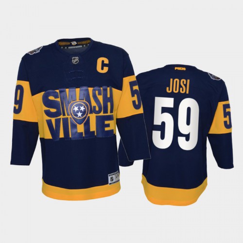 Adidas Nashville Predators #59 Roman Josi Youth 2022 Stadium Series Game NHL Jersey – Navy Youth->nashville predators->NHL Jersey