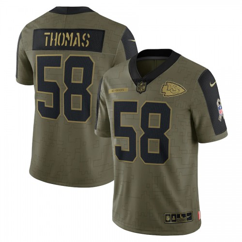 Kansas City Kansas City Chiefs #58 Derrick Thomas Olive Nike 2021 Salute To Service Limited Player Jersey Men’s->kansas city chiefs->NFL Jersey