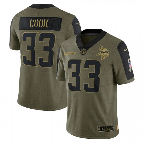 Minnesota Minnesota Vikings #33 Dalvin Cook Olive Nike 2021 Salute To Service Limited Player Jersey Men’s->minnesota twins->MLB Jersey