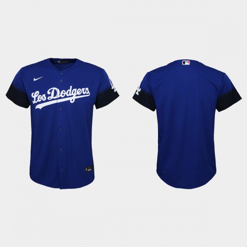 Los Angeles Los Angeles Dodgers Nike Youth 2021 City Connect MLB Jersey Royal Youth->youth mlb jersey->Youth Jersey