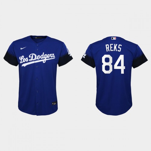 Los Angeles Los Angeles Dodgers #84 Zach Reks Nike Youth 2021 City Connect MLB Jersey Royal Youth->youth mlb jersey->Youth Jersey