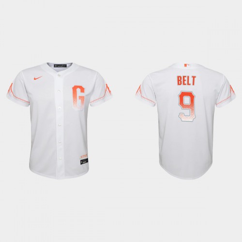 San Francisco San Francisco Giants #9 Brandon Belt Youth 2021 City Connect White Jersey Youth->san francisco giants->MLB Jersey