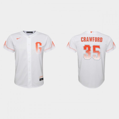 San Francisco San Francisco Giants #35 Brandon Crawford Youth 2021 City Connect White Jersey Youth->san francisco giants->MLB Jersey