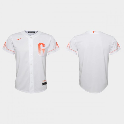 San Francisco San Francisco Giants Youth 2021 City Connect White Jersey Youth->san francisco giants->MLB Jersey