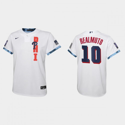 Philadelphia Philadelphia Phillies #10 JT Realmuto Youth 2021 Mlb All Star Game White Jersey Youth->youth mlb jersey->Youth Jersey