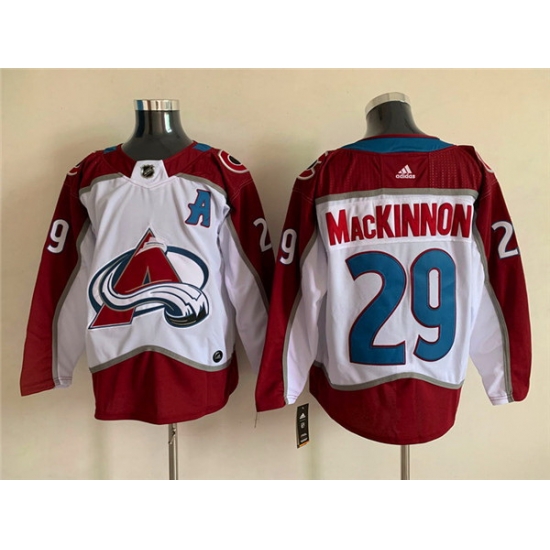 Youth Colorado Avalanche #29 Nathan MacKinnon With A Ptach White Stitched Jersey->washington capitals->NHL Jersey