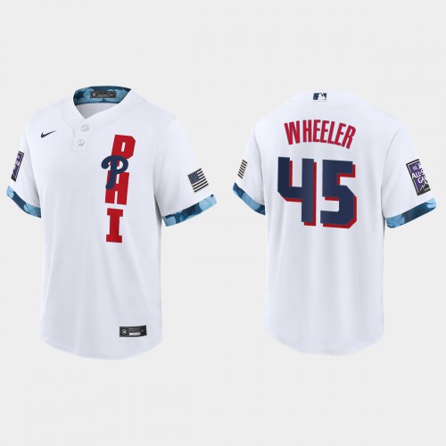 Philadelphia Philadelphia Phillies #45 Zack Wheeler 2021 Mlb All Star Game Fan’s Version White Jersey Men’s->philadelphia phillies->MLB Jersey