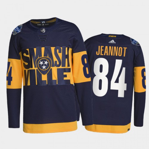 Adidas Nashville Predators #84 Tanner Jeannot Men’s 2022 Stadium Series Authentic NHL Jersey – Navy Men’s->youth nhl jersey->Youth Jersey