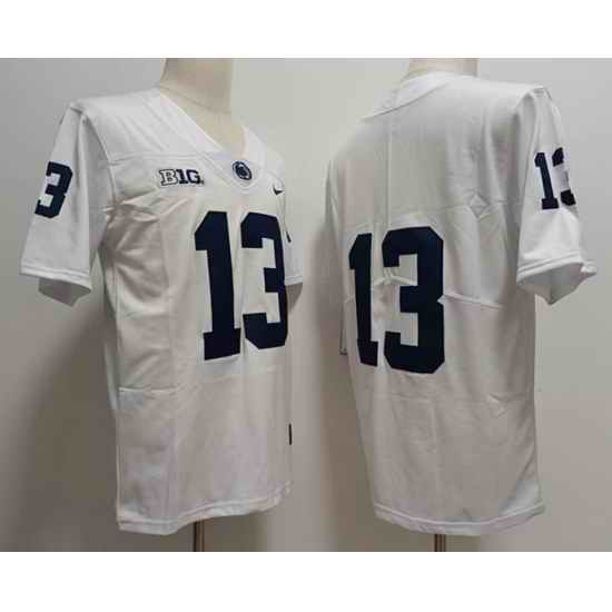 Men Penn State Nittany Lions #13 Kaytron Allen White College Football Jersey->michigan wolverines->NCAA Jersey