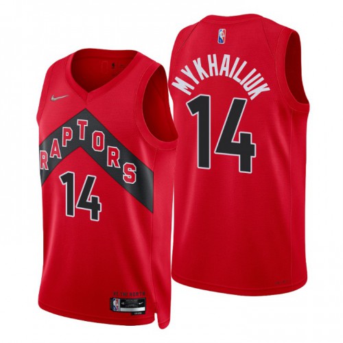 Nike Toronto Raptors #14 Sviatoslav Mykhailiuk Red Men’s 2021-22 NBA 75th Anniversary Diamond Swingman Jersey – Icon Edition Men’s