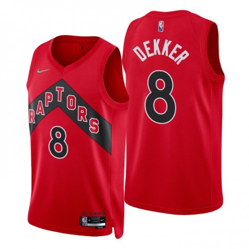 Nike Toronto Raptors #8 Sam Dekker Red Men’s 2021-22 NBA 75th Anniversary Diamond Swingman Jersey – Icon Edition Men’s->utah jazz->NBA Jersey