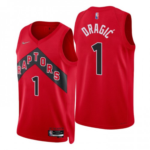 Nike Toronto Raptors #1 Goran Dragic Red Men’s 2021-22 NBA 75th Anniversary Diamond Swingman Jersey – Icon Edition Men’s