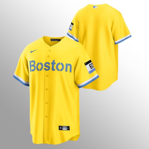 Boston Boston Red Sox Men’s Nike 2021 City Connect Gold Fans Version MLB Jersey Men’s->youth mlb jersey->Youth Jersey