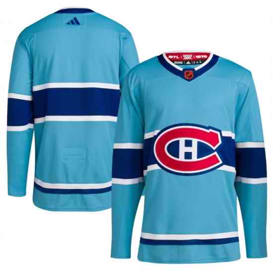 Men Montreal Canadiens Blank Blue 2022 #23 Reverse Retro Stitched Jersey->montreal canadiens->NHL Jersey