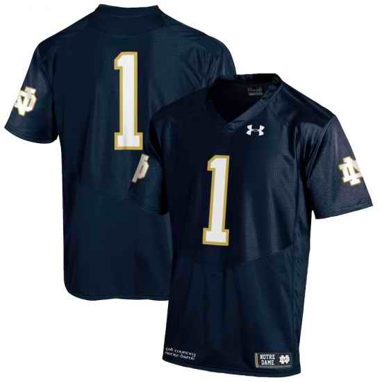 Under Armour #1 Notre Dame Fighting Irish Navy Authentic Football Jersey->minnesota twins->MLB Jersey