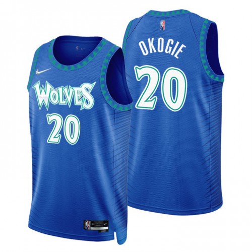 Minnesota Minnesota Timberwolves #20 Josh Okogie Men’s Nike Royal 2021/22 Swingman NBA Jersey – City Edition Men’s->minnesota timberwolves->NBA Jersey