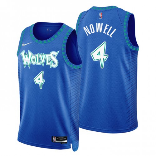 Minnesota Minnesota Timberwolves #4 Jaylen Nowell Men’s Nike Royal 2021/22 Swingman NBA Jersey – City Edition Men’s->minnesota timberwolves->NBA Jersey