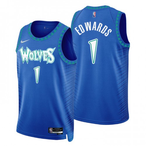 Minnesota Minnesota Timberwolves #1 Anthony Edwards Men’s Nike Royal 2021/22 Swingman NBA Jersey – City Edition Men’s->youth nba jersey->Youth Jersey