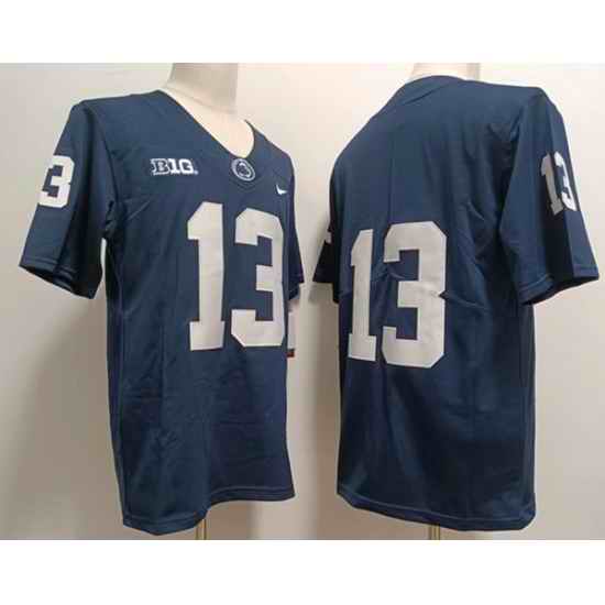 Men Penn State Nittany Lions #13 Kaytron Allen Navy Blue College Football Jersey No Name->penn state nittany lions->NCAA Jersey