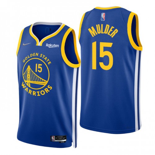 Nike Golden State Warriors #15 Mychal Mulder Royal Men’s 2021-22 NBA 75th Anniversary Diamond Swingman Jersey – Icon Edition Men’s