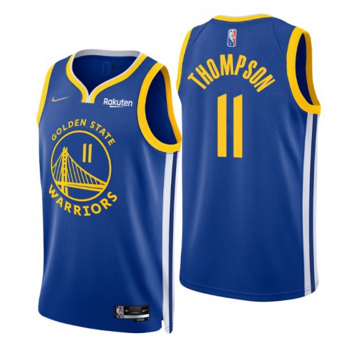 Nike Golden State Warriors #11 Klay Thompson Royal Men’s 2021-22 NBA 75th Anniversary Diamond Swingman Jersey – Icon Edition Men’s