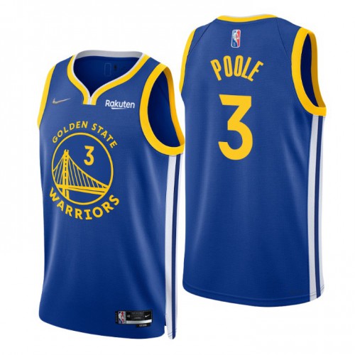 Nike Golden State Warriors #3 Jordan Poole Royal Men’s 2021-22 NBA 75th Anniversary Diamond Swingman Jersey – Icon Edition Men’s