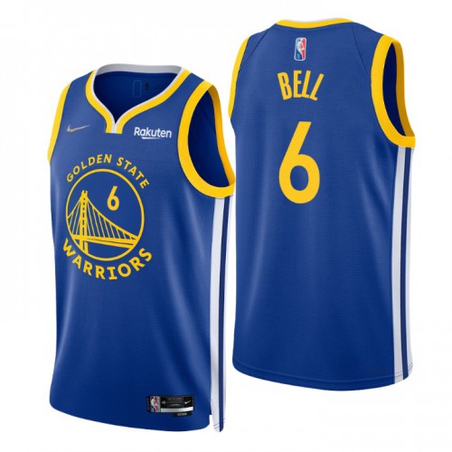 Nike Golden State Warriors #6 Jordan Bell Royal Men’s 2021-22 NBA 75th Anniversary Diamond Swingman Jersey – Icon Edition Men’s