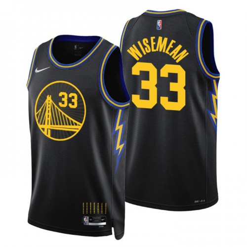 Golden State Golden State Warriors #33 James Wiseman Men’s Nike Black 2021/22 Swingman NBA Jersey – City Edition Men’s->golden state warriors->NBA Jersey