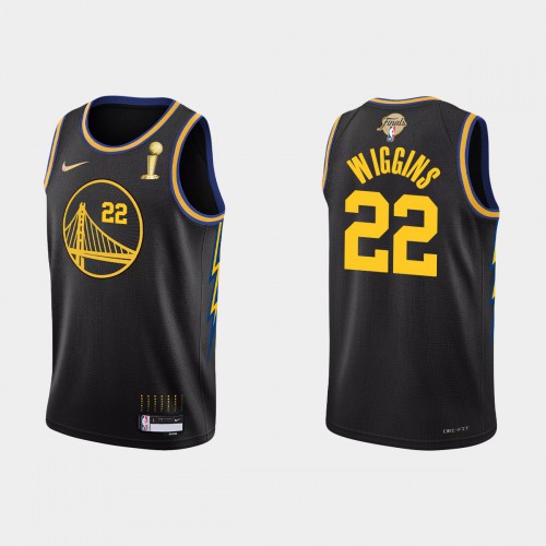 Golden State Golden State Warriors #22 Andrew Wiggins Men’s Nike Black 2021-22 NBA Finals Champions Swingman Jersey Men’s