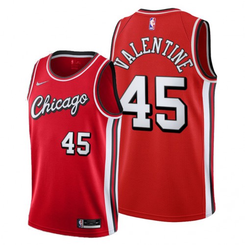 Chicago Chicago Bulls #45 Denzel Valentine Women’s 2021-22 City Edition Red NBA Jersey Womens->women nba jersey->Women Jersey