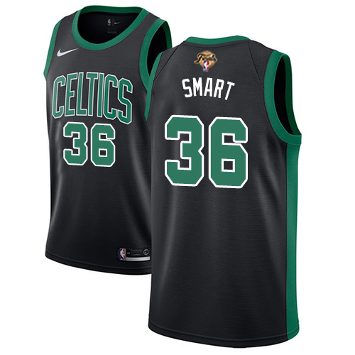 Nike Boston Celtics #36 Marcus Smart Black Women’s 2022 NBA Finals Swingman Statement Edition Jersey Womens->boston celtics->NBA Jersey