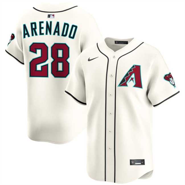 Mens Arizona Diamondbacks #28 Nolan Arenado Cream Home Limited Stitched Jersey Dzhi->arizona diamondbacks->MLB Jersey