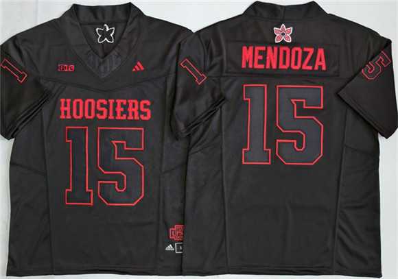 Mens Indiana Hoosiers #15 Fernando Mendoza Black F.U.S.E. Stitched Jersey