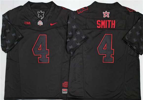 Mens Ohio State Buckeyes #4 Jeremiah Smith Black 2025 F.U.S.E. Limited Stitched Jersey