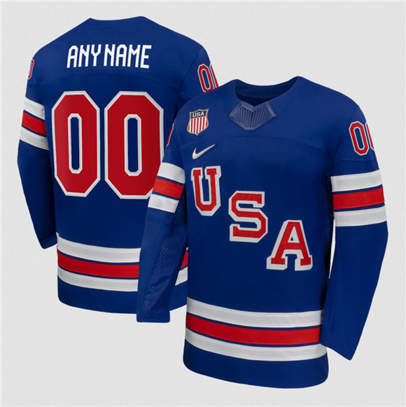 Mens USA Active Player Custom Blue 2026 Stitched Jersey