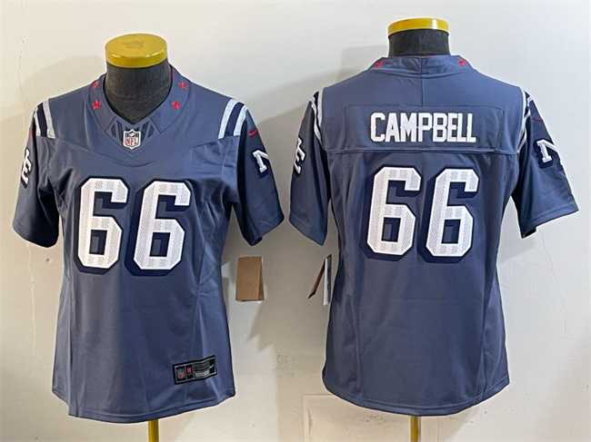 Womens New England Patriots #66 Will Campbell 2025 Rivalries Stitched Jersey