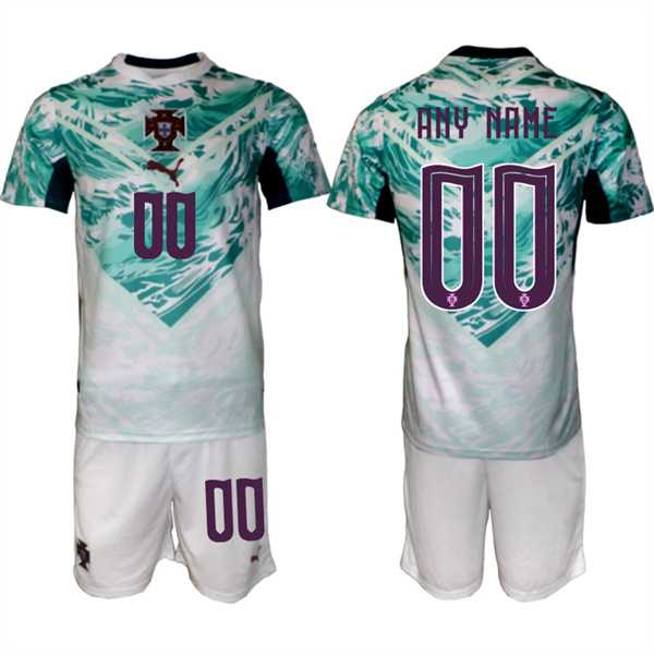 Mens Portugal Team Custom Green 2026 World Cup Away Soccer Jersey Suit