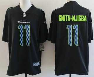 Mens Seattle Seahawks #11 Jaxon Smith-Njigba Limited Black Fashion Vapor Stitched Jersey->->