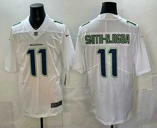 Mens Seattle Seahawks #11 Jaxon Smith-Njigba Limited White Fashion Vapor Stitched Jersey->->