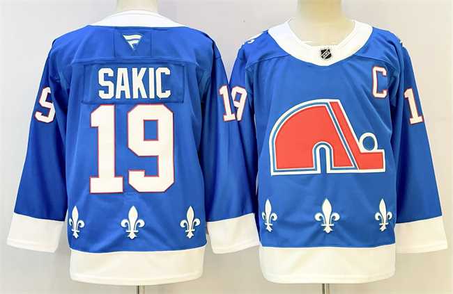 Mens Colorado Avalanche #19 Joe Sakic Blue 2025 Stitched With C Patch Jersey