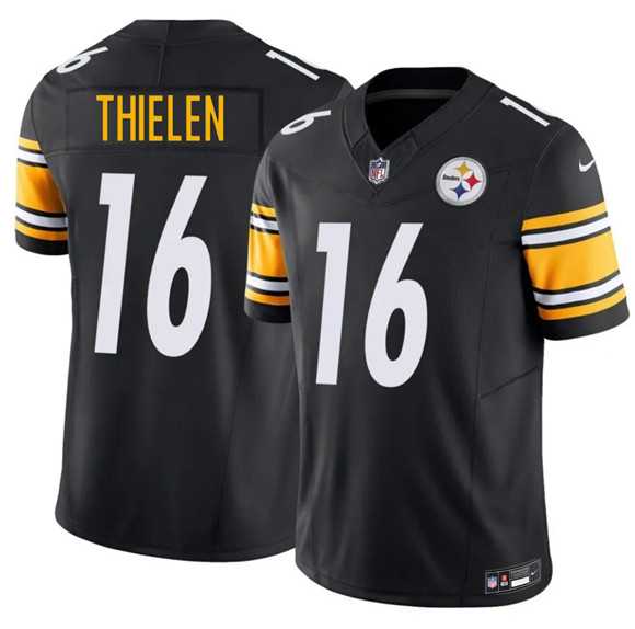 Mens Pittsburgh Steelers #16 Adam Thielen Black 2025 F.U.S.E. Vapor Limited Stitched Jersey Dzhi