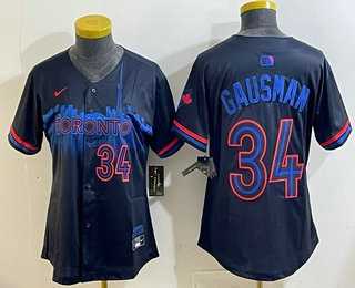 Womens Toronto Blue Jays #34 Kevin Gausman Black City Limited Jersey