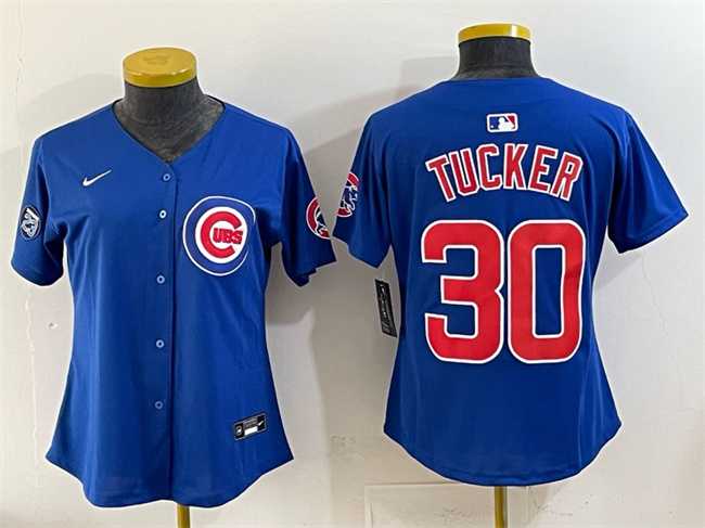 Youth Chicago Cubs #30 Kyle Tucker Royal Ryne Sandberg Tribute Vapor Limited V2 Stitched Jersey