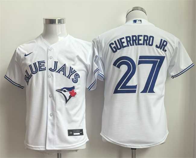 Youth Toronto Blue Jays #27 Vladimir Guerrero Jr. White Limited Stitched Jersey