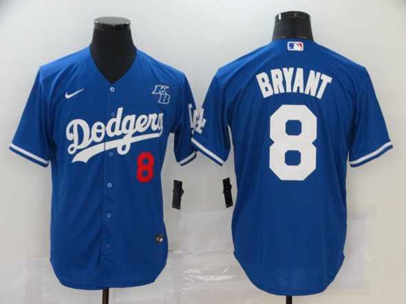 Youth Los Angeles Dodgers #8 Kobe Bryant Blue With KB Patch Cool Base Stitched Jersey